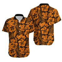 Aloha Hawaii Flowers Summer Matching Hawaiian Shirt And Dress Orange LT6 - Wonder Print Shop