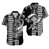 Hawaii Polynesian Warrior Kakau Matching Hawaiian Shirt And DressWhite LT6 - Wonder Print Shop