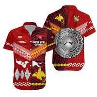 Papua New Guinea and Tonga Hawaiian Shirt Polynesian Together Bright Red LT8 - Wonder Print Shop