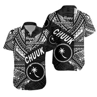 FSM Chuuk Hawaiian Shirt Happy Independence Day Original Vibes - Black LT8 - Wonder Print Shop