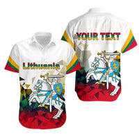 (Custom Personalised) Lithuania Hawaiian Shirt Polygonal Template Style LT6 - Wonder Print Shop