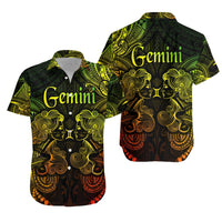 Gemini Zodiac Polynesian Hawaiian Shirt Unique Style - Reggae LT8 - Wonder Print Shop