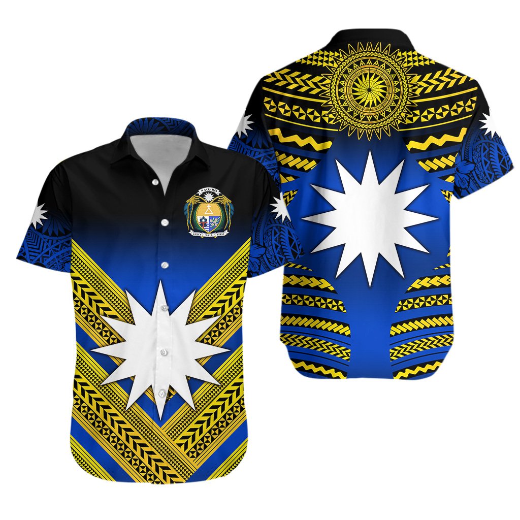 custom-personalised-nauru-polynesian-flag-hawaiian-shirt-creative-style-gradient-blue