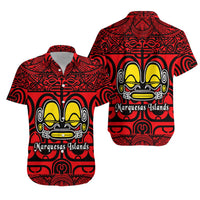 Marquesas Islands Hawaiian Shirt Marquesan Tattoo Simple Style - Red LT8 - Wonder Print Shop