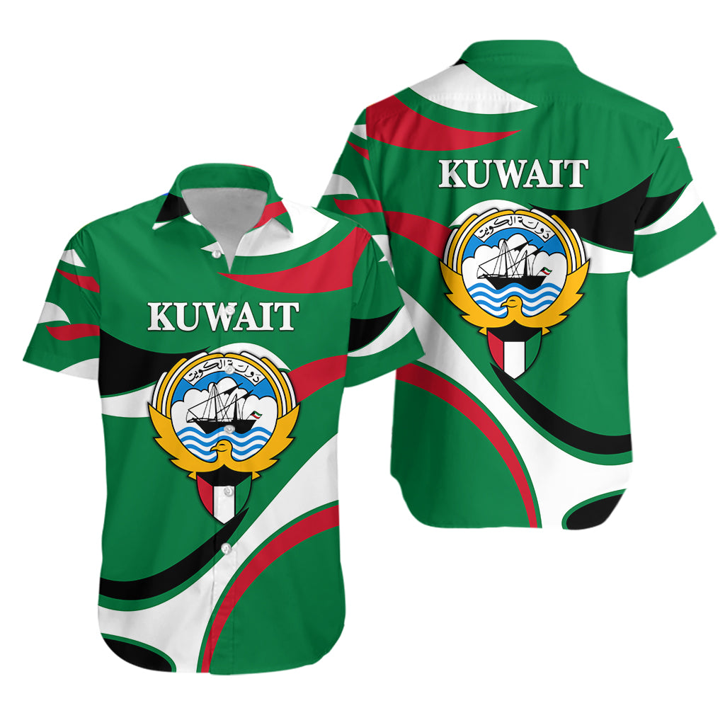 kuwait-hawaiian-shirt-sporty-style-green