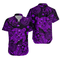 Hawaii Turtle Polynesian Matching Hawaiian Outfits For Couples Plumeria Flower Unique Style - Purple LT8 - Wonder Print Shop