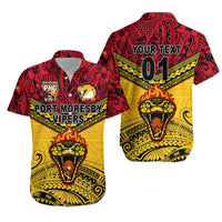(Custom Personalised) Papua New Guinea Port Moresby Vipers Hawaiian Shirt Rugby Original Style - Red, Custom Text And Number LT8 - Wonder Print Shop