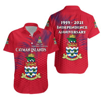 Cayman Islands Hawaiian Shirt Coat Of Arms Independence Anniversary Simple Style - Red LT8 - Wonder Print Shop