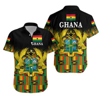 Ghana Hawaiian Shirt Coat Of Arms Kente Pride LT8 - Wonder Print Shop