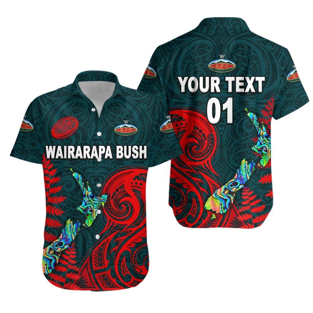 custom-personalised-maori-wairarapa-bush-rugby-hawaiian-shirt-new-zealand-silver-fern-custom-text-and-number