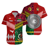 Vanuatu and Tonga Matching Hawaiian Outfits For Couples Polynesian Together Bright Red LT8 - Wonder Print Shop