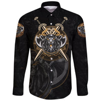 Viking Long Sleeve Button Shirt Viking Lion RLT12 - Wonder Print Shop