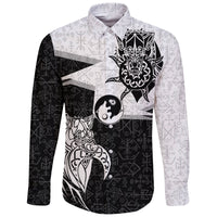 Viking Long Sleeve Button Shirt Skoll and Hati New Style RLT12 - Wonder Print Shop