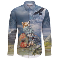 Viking Long Sleeve Button Shirt, Corgi RLT12 - Wonder Print Shop