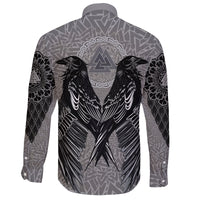 Viking Long Sleeve Button Shirt Raven Valknut RLT12 - Wonder Print Shop