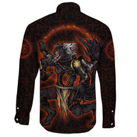 Viking Long Sleeve Button Shirt Skoll and Hati Artstation RLT12 - Wonder Print Shop