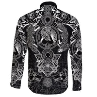 Viking Long Sleeve Button Shirt Fenrir and Skoll and Hati RLT12 - Wonder Print Shop