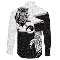 Viking Long Sleeve Button Shirt Skoll and Hati New Style RLT12 - Wonder Print Shop