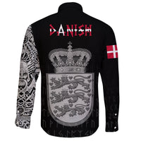 Viking Long Sleeve Button Shirt Danish and Raven Of Odin RLT12 - Wonder Print Shop