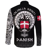 Viking Long Sleeve Button Shirt Danish Drakkar RLT12 - Wonder Print Shop