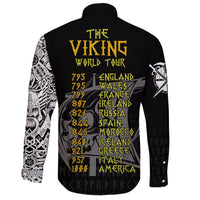 Viking Long Sleeve Button Shirt The Viking World Tour RLT12 - Wonder Print Shop