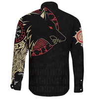 Viking Long Sleeve Button Shirt Norse Wolf RLT12 - Wonder Print Shop