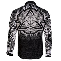 Viking Long Sleeve Button Shirt Dragon Celtic RLT12 - Wonder Print Shop