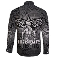 Viking Long Sleeve Button Shirt Celtic Warrior RLT12 - Wonder Print Shop