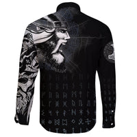 Viking Long Sleeve Button Shirt Warrior Tattoo 3D RLT12 - Wonder Print Shop