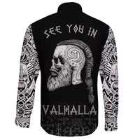 Viking Long Sleeve Button Shirt Raven and Skull RLT12 - Wonder Print Shop