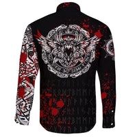 Viking Long Sleeve Button Shirt, Raven Blood RLT12 - Wonder Print Shop