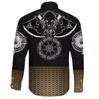 Viking Long Sleeve Button Shirt Armor Odin RLT12 - Wonder Print Shop