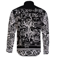 Viking Long Sleeve Button Shirt Symbol RLT12 - Wonder Print Shop