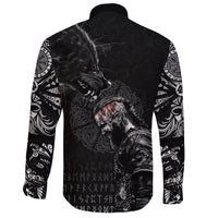 Viking Long Sleeve Button Shirt Ragnar and Wolf RLT12 - Wonder Print Shop