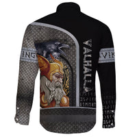 (Custom) Viking Long Sleeve Button Shirt - Odin Style Armor RLT12 - Wonder Print Shop