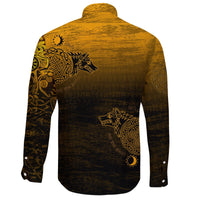 Viking Long Sleeve Button Shirt, Skoll and Hati RLT12 - Wonder Print Shop