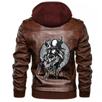 Viking Head Warror Leather Jacket RLT12 - Wonder Print Shop