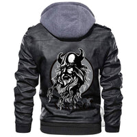 Viking Head Warror Leather Jacket RLT12 - Wonder Print Shop