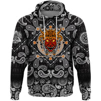 Viking Hoodie Head with Bandana Paisley Style RLT12 - Wonder Print Shop
