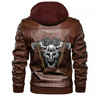Viking Helmet Head Leather Jacket RLT12 - Wonder Print Shop