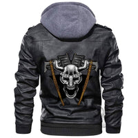 Viking Helmet Head Leather Jacket RLT12 - Wonder Print Shop