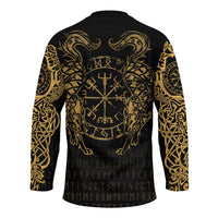 viking-clothing-viking-compass-vegvisir-tattoo-gold-version-hockey-jersey