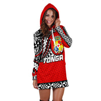 Tonga Hoodie Dress Polynesian Tattoo LT6 - Wonder Print Shop