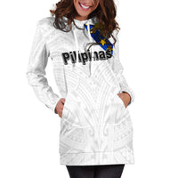Pilipinas Hoodie Dress Simple Style- White LT6 - Wonder Print Shop