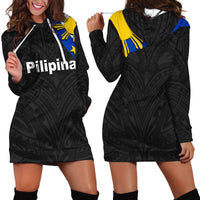 Pilipinas Hoodie Dress Simple Style- Black LT6 - Wonder Print Shop