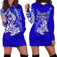 KALAPU NUKULEKA Hoodie Dress Polynesian Hammerhead Shark LT6 - Wonder Print Shop