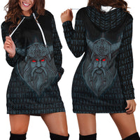 Viking Hoodie Dress Odin Angry RLT12 - Wonder Print Shop