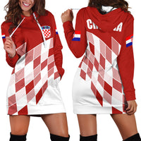Croatia Hoodie Dress Flag Red Color - Wonder Print Shop