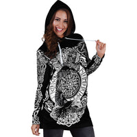 Viking Hoodie Dress Raven and Wolf RLT12 - Wonder Print Shop