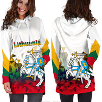 Lithuania Hoodie Dress Polygonal Template Style LT6 - Wonder Print Shop